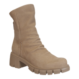 PROTOCOL in BEIGE Heeled Mid Shaft Boots