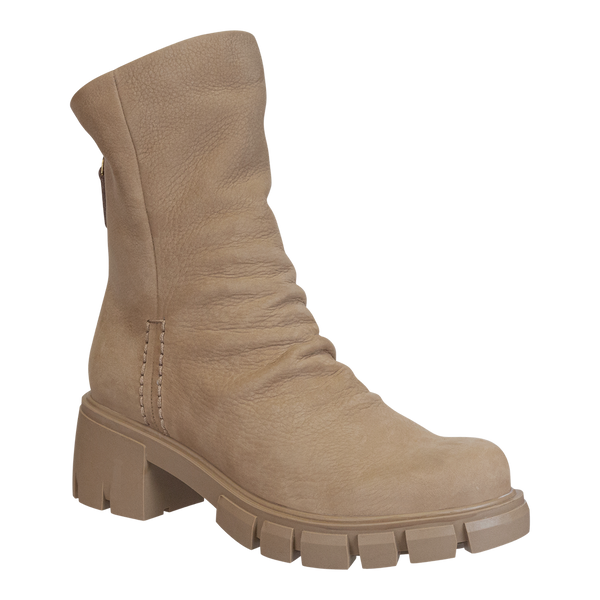 PROTOCOL in BEIGE Heeled Mid Shaft Boots