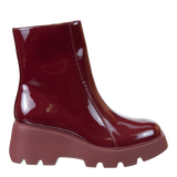 XENUS in DEEP RED Platform Ankle Boots