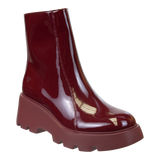 XENUS in DEEP RED Platform Ankle Boots