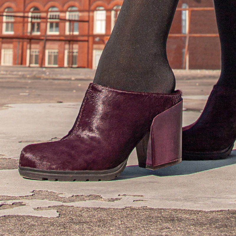 PROPER in RASPBERRY Heeled Mules