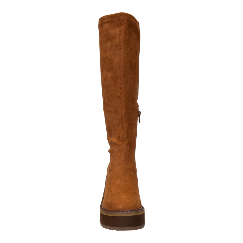 APEX in CAMEL Wedge Knee High Boots