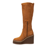 APEX in CAMEL Wedge Knee High Boots