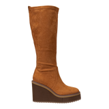 APEX in CAMEL Wedge Knee High Boots