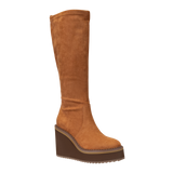 APEX in CAMEL Wedge Knee High Boots