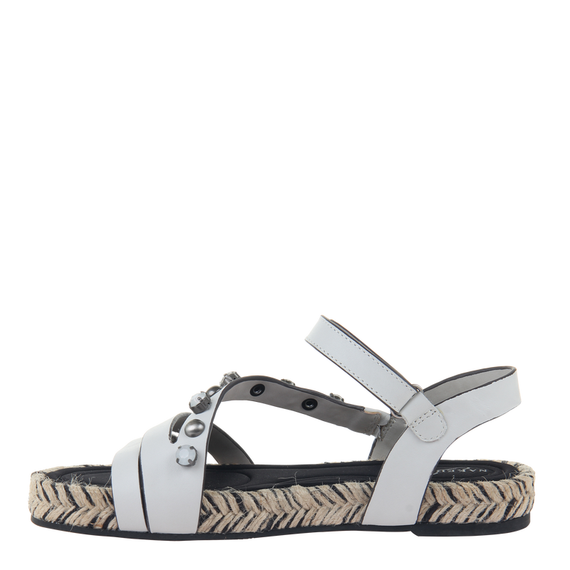 Womens sandal in Arko in Dove Grey left