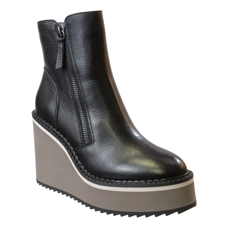 AVAIL in BLACK Wedge Ankle Boots