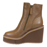 AVAIL in BROWN Wedge Ankle Boots