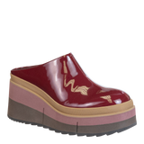 COACH in DEEP RED Platform Clogs