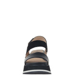 DIMENSION in BLACK Platform Sandals