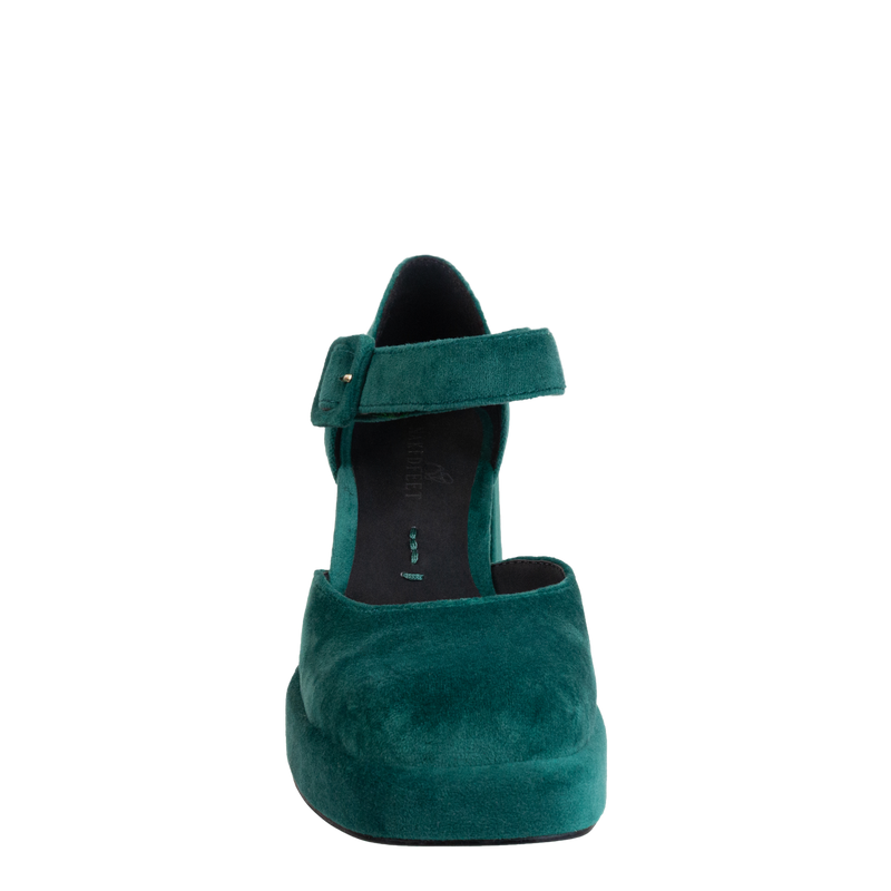 ESTONIA in EMERALD Heeled Clogs