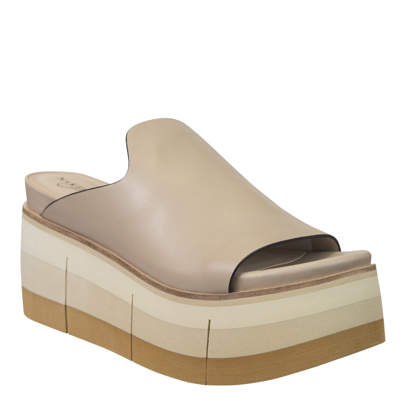 Mango Knot Detail Platform Heel Sliders, Beige, 2