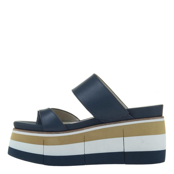 FLUX in NAVY Platform Sandals
