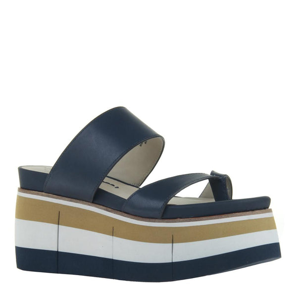 FLUX in NAVY Platform Sandals