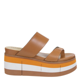 FLUX in TAN Platform Sandals