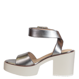 ICONOCLAST in GUNMETAL Heeled Sandals
