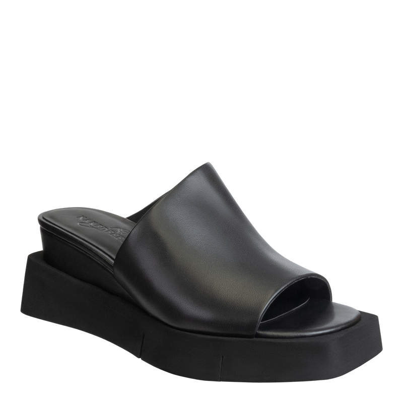 INFINITY in BLACK Wedge Sandals