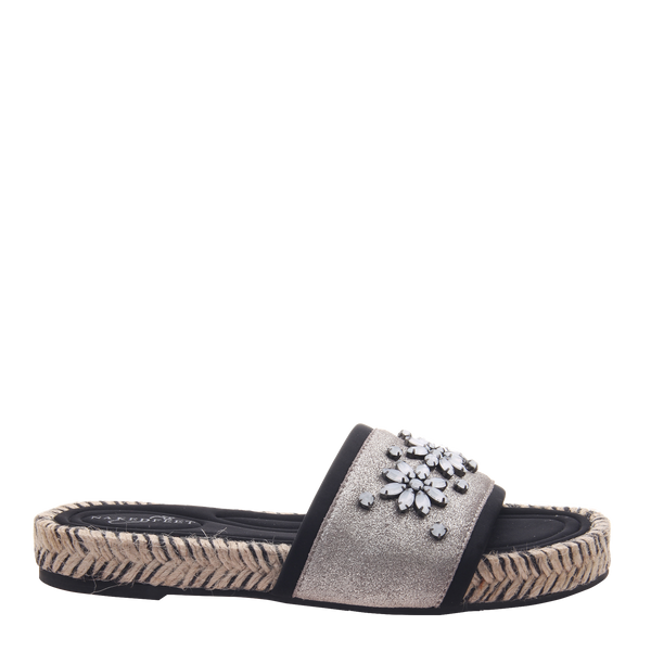 Womens sandal Koyo in grey silver right