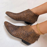CHI in BROWN SUGAR Heeled Ankle Boots