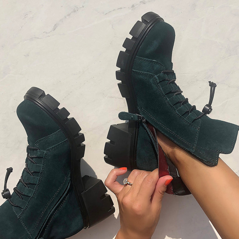 MILITANT in FOREST Heeled Ankle Boots