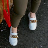 PRINCETON in CHAMOIS Platform Sneakers