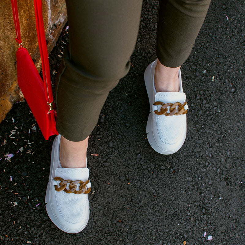 PRINCETON in CHAMOIS Platform Sneakers
