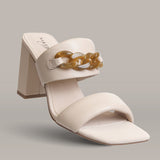 PROPRIETY in CHAMOIS Heeled Sandals