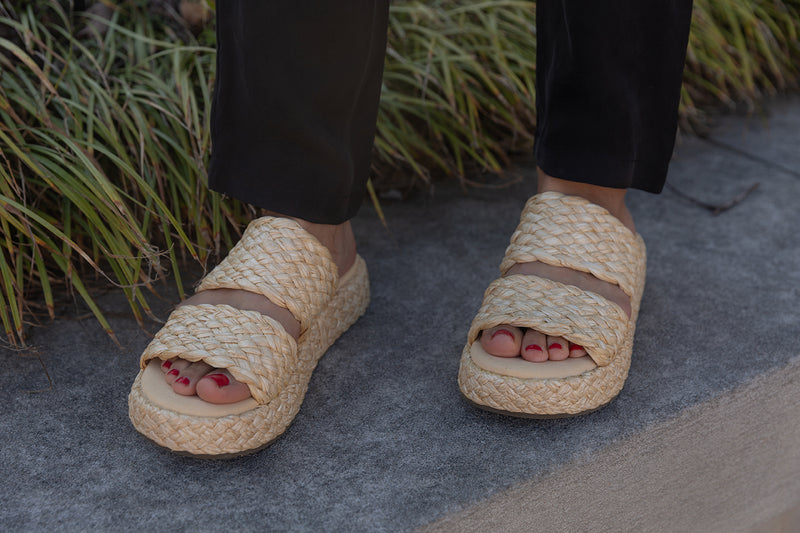 SANTORINI in RAFFIA Espadrille Sandals