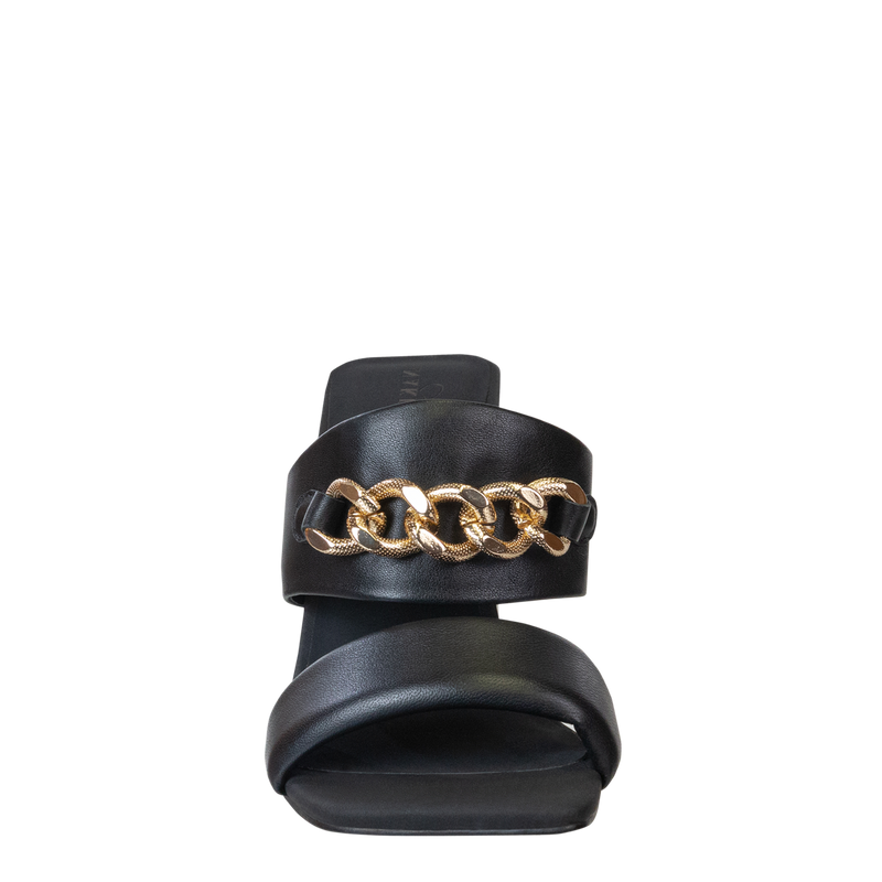 PROPRIETY in BLACK Heeled Sandals