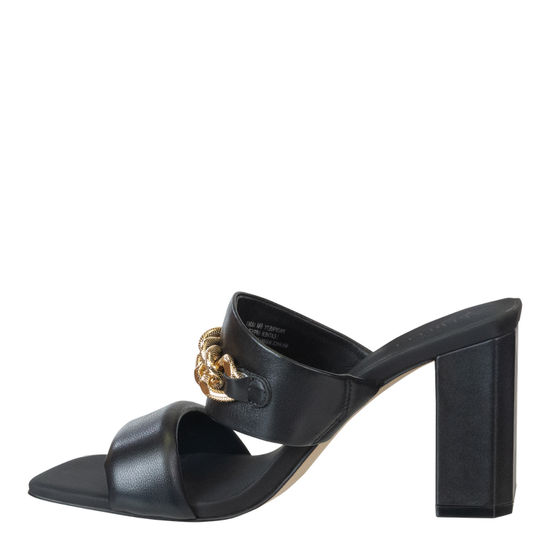 PROPRIETY in BLACK Heeled Sandals