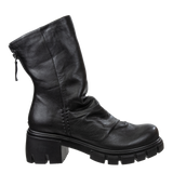 PROTOCOL in BLACK Heeled Mid Shaft Boots
