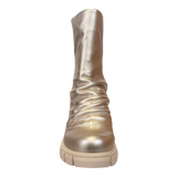 PROTOCOL in GOLD Heeled Mid Shaft Boots