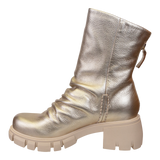 PROTOCOL in GOLD Heeled Mid Shaft Boots