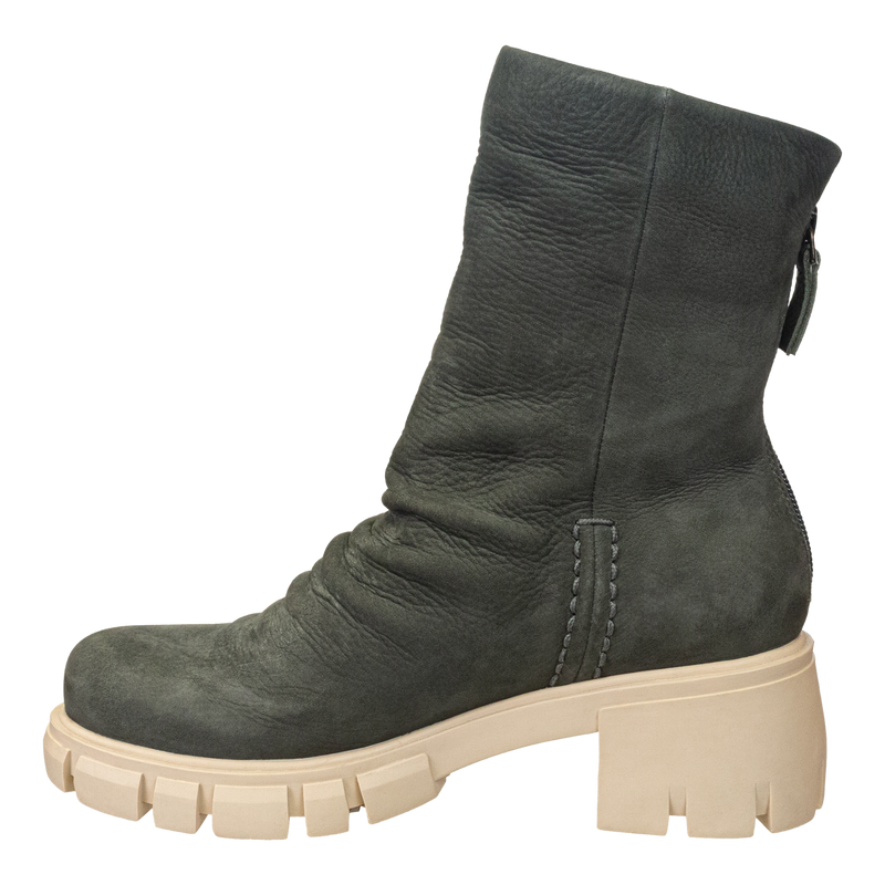 PROTOCOL in GREY MULTI Heeled Mid Shaft Boots