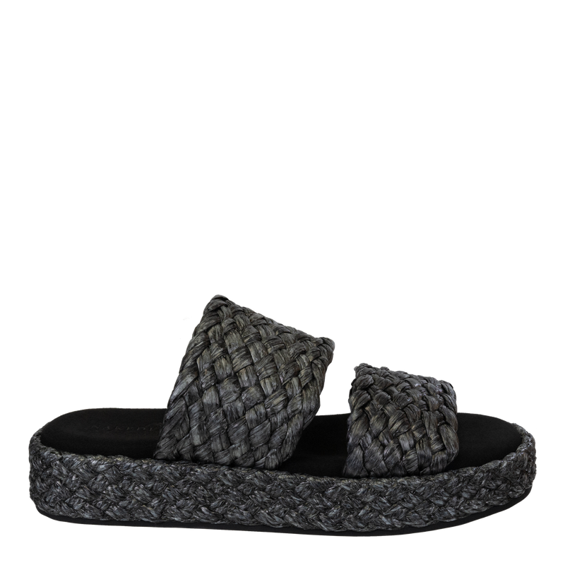 SANTORINI in BLACK Espadrille Sandals