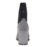 SURVIVAL in GREY Heeled Mid Shaft Boots
