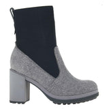 SURVIVAL in GREY Heeled Mid Shaft Boots