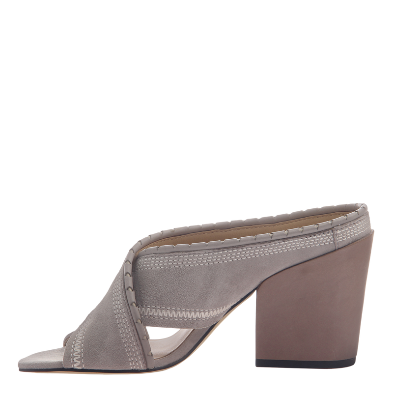 Naked Feet women's heeled sandal freesia in dove inside view 