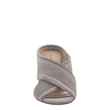 Naked Feet women's heeled sandal freesia in dove front view  