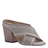 Naked Feet women's heeled sandal freesia in dove 