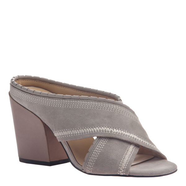 Naked Feet women's heeled sandal freesia in dove 